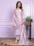Lightpurple Modal Silk Pant Suit 189889 Closure View